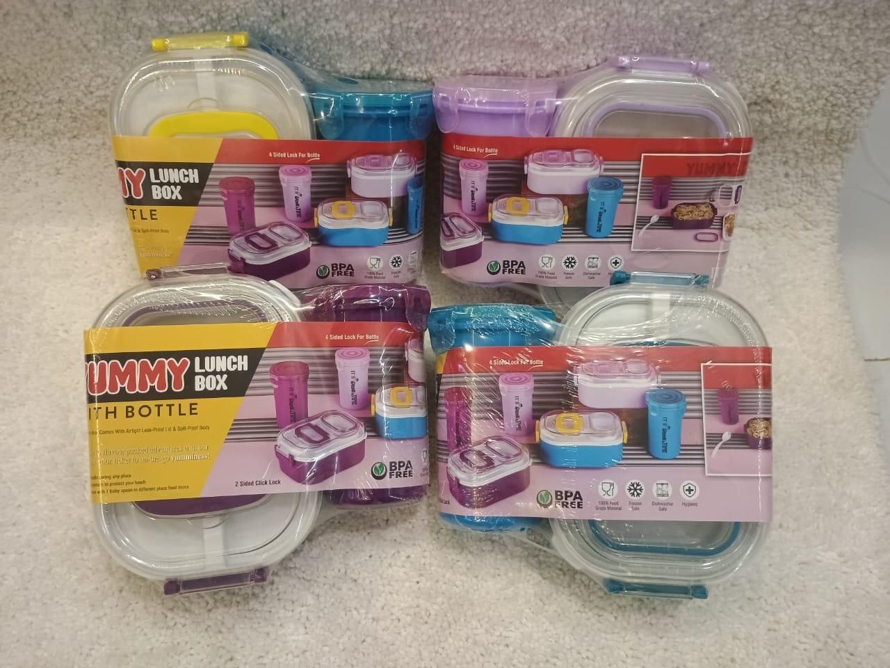 Lunchbox with Bottle Leak Proof & BPA Perfect Lunchbox (Pack of 2) zggyny-x7