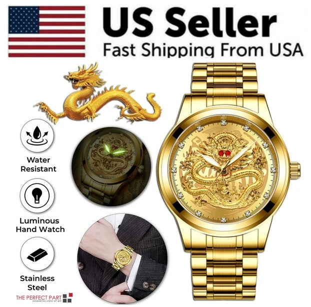 Business Gift Waterproof Gold Men's Diamond Quartz Watch Classic Stainless Steel zggyny-x7