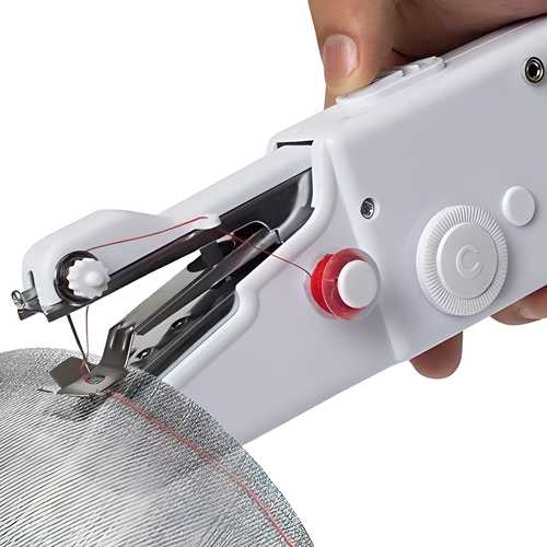 Handy Stitch Sewing Machines for Home Tailoring use, AC/DC Electric Mini Portable Cordless Stitching Machine Handheld Manual Machine (White, Stapler) zggyny-x7