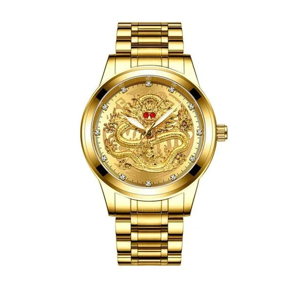 Business Gift Waterproof Gold Men's Diamond Quartz Watch Classic Stainless Steel zggyny-x7