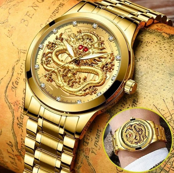 Business Gift Waterproof Gold Men's Diamond Quartz Watch Classic Stainless Steel zggyny-x7
